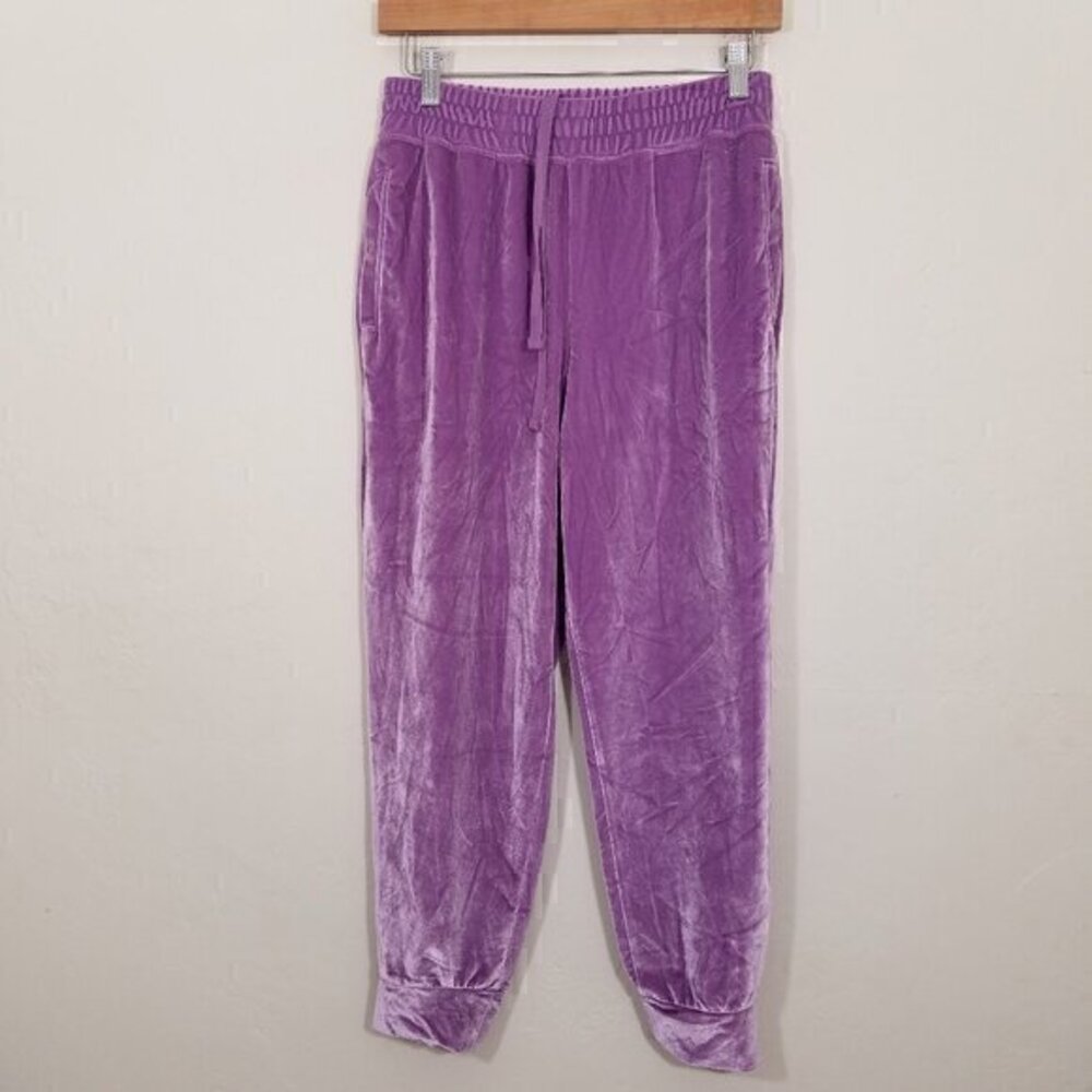 Fabletics Velvet Jogger Pants Purple Size S